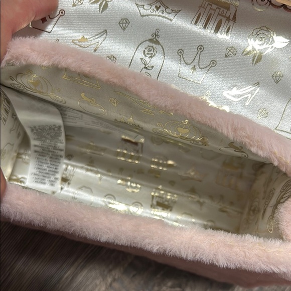 Disney Princess Pink Faux Fur Handbag with Gold Sequin Bow for girls - Picture 8 of 11